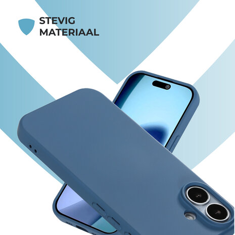 ShieldCase® ShieldCase iPhone 17 siliconen hoesje (donkerblauw)