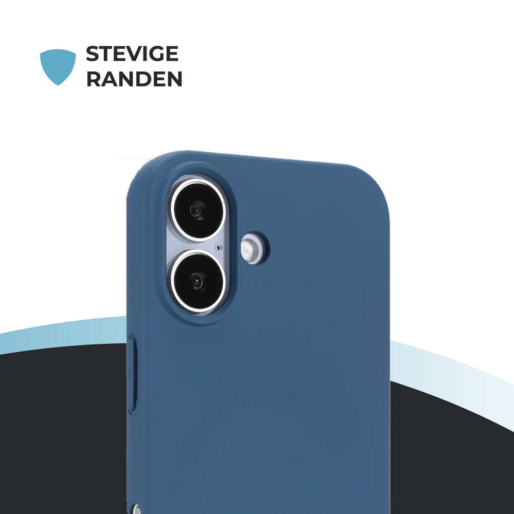 ShieldCase® ShieldCase iPhone 17 siliconen hoesje (donkerblauw)