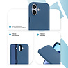 ShieldCase® ShieldCase iPhone 17 siliconen hoesje (donkerblauw)