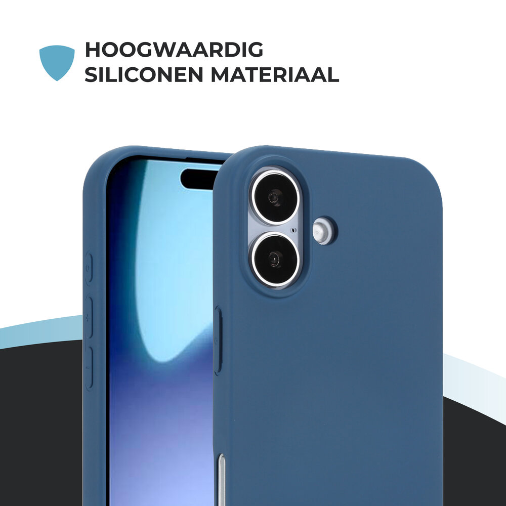 ShieldCase® ShieldCase iPhone 17 siliconen hoesje (donkerblauw)