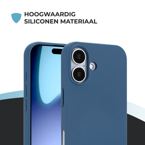 ShieldCase® ShieldCase iPhone 17 siliconen hoesje (donkerblauw)