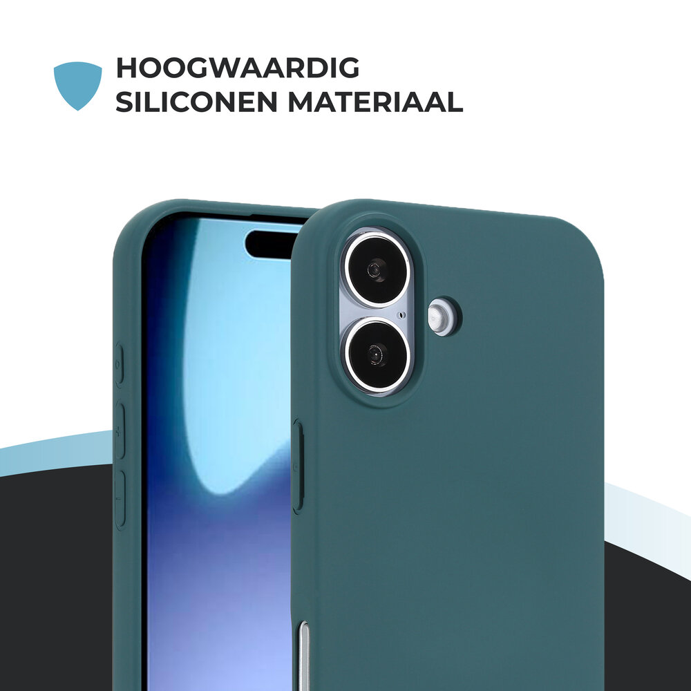 ShieldCase® ShieldCase iPhone 17 siliconen hoesje (donkergroen)