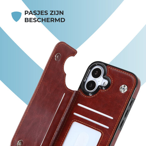 ShieldCase® ShieldCase iPhone 17 Wallet case (bruin) ShieldCase® ShieldCase iPhone 17 Wallet case (bruin)