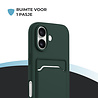 ShieldCase® ShieldCase iPhone 17 siliconen hoesje met pasjeshouder (donkergroen)
