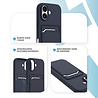 ShieldCase® ShieldCase iPhone 17 siliconen hoesje met pasjeshouder (donkerblauw)