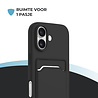 ShieldCase® ShieldCase iPhone 17 siliconen hoesje met pasjeshouder (zwart)