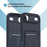 ShieldCase® ShieldCase iPhone Air siliconen hoesje met pasjeshouder (donkerblauw)