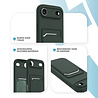 ShieldCase® ShieldCase iPhone Air siliconen hoesje met pasjeshouder (donkergroen)