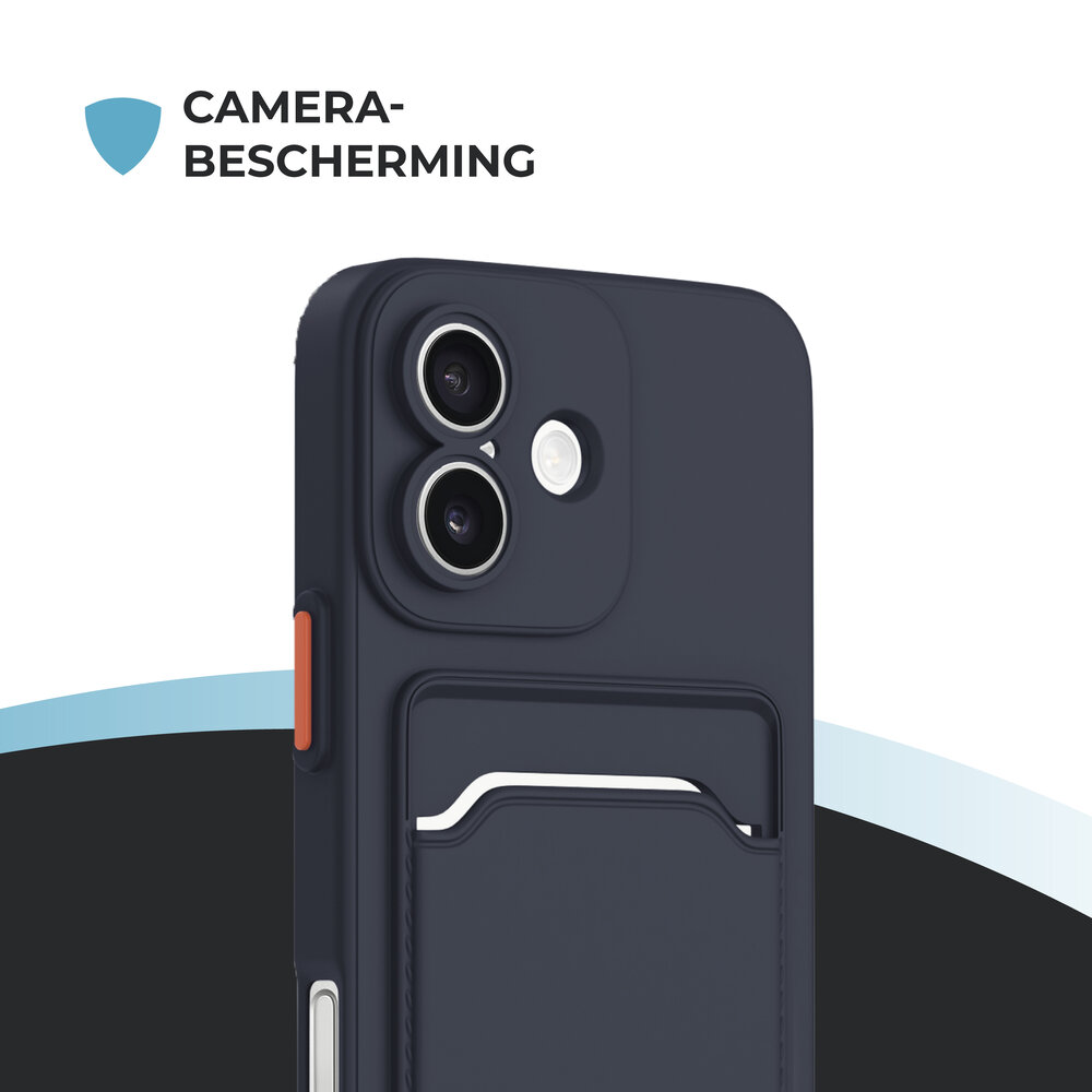 ShieldCase® ShieldCase iPhone 17 Back cover met pasjeshouder (donkerblauw) ShieldCase® ShieldCase iPhone 17 Back cover met pasjeshouder (donkerblauw)