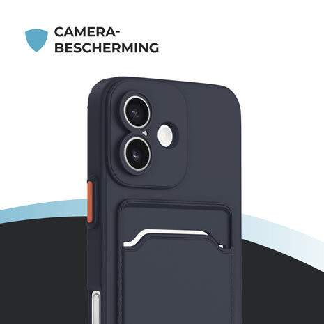 ShieldCase® ShieldCase iPhone 17 Back cover met pasjeshouder (donkerblauw) ShieldCase® ShieldCase iPhone 17 Back cover met pasjeshouder (donkerblauw)