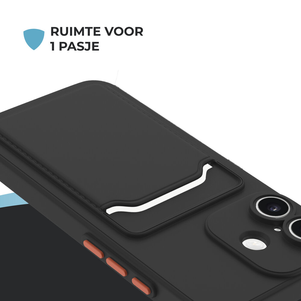 ShieldCase® ShieldCase iPhone 17 Back cover met pasjeshouder (zwart) ShieldCase® ShieldCase iPhone 17 Back cover met pasjeshouder (zwart)