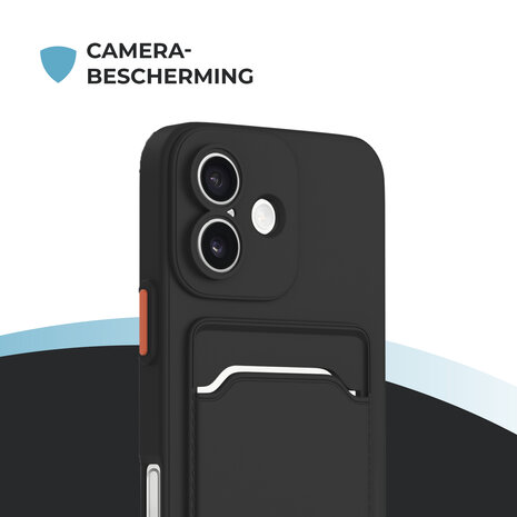 ShieldCase® ShieldCase iPhone 17 Back cover met pasjeshouder (zwart) ShieldCase® ShieldCase iPhone 17 Back cover met pasjeshouder (zwart)