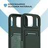 ShieldCase® ShieldCase iPhone 17 Pro siliconen hoesje met pasjeshouder (donkergroen)