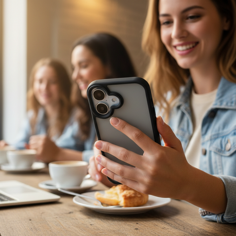 Coverzs Coverzs iPhone 17 matte Hardcase (zwart) Coverzs Coverzs iPhone 17 matte Hardcase (zwart)