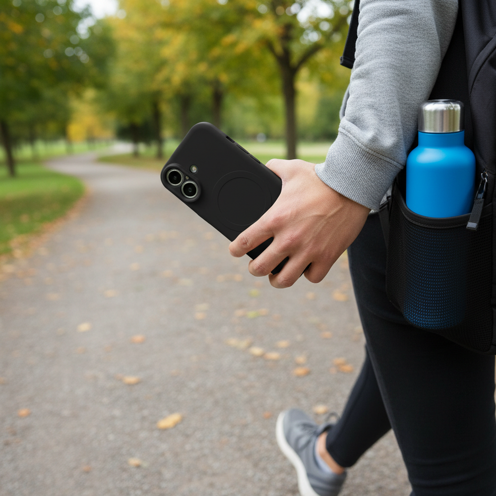 ShieldCase® ShieldCase iPhone 17 Siliconen MagSafe back cover (zwart)