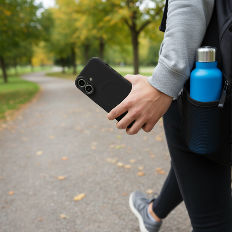 ShieldCase® ShieldCase iPhone 17 Siliconen MagSafe back cover (zwart)