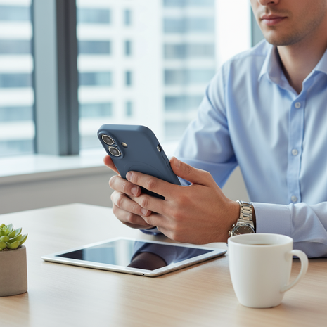 ShieldCase® ShieldCase iPhone 17 Siliconen MagSafe back cover (grijs)