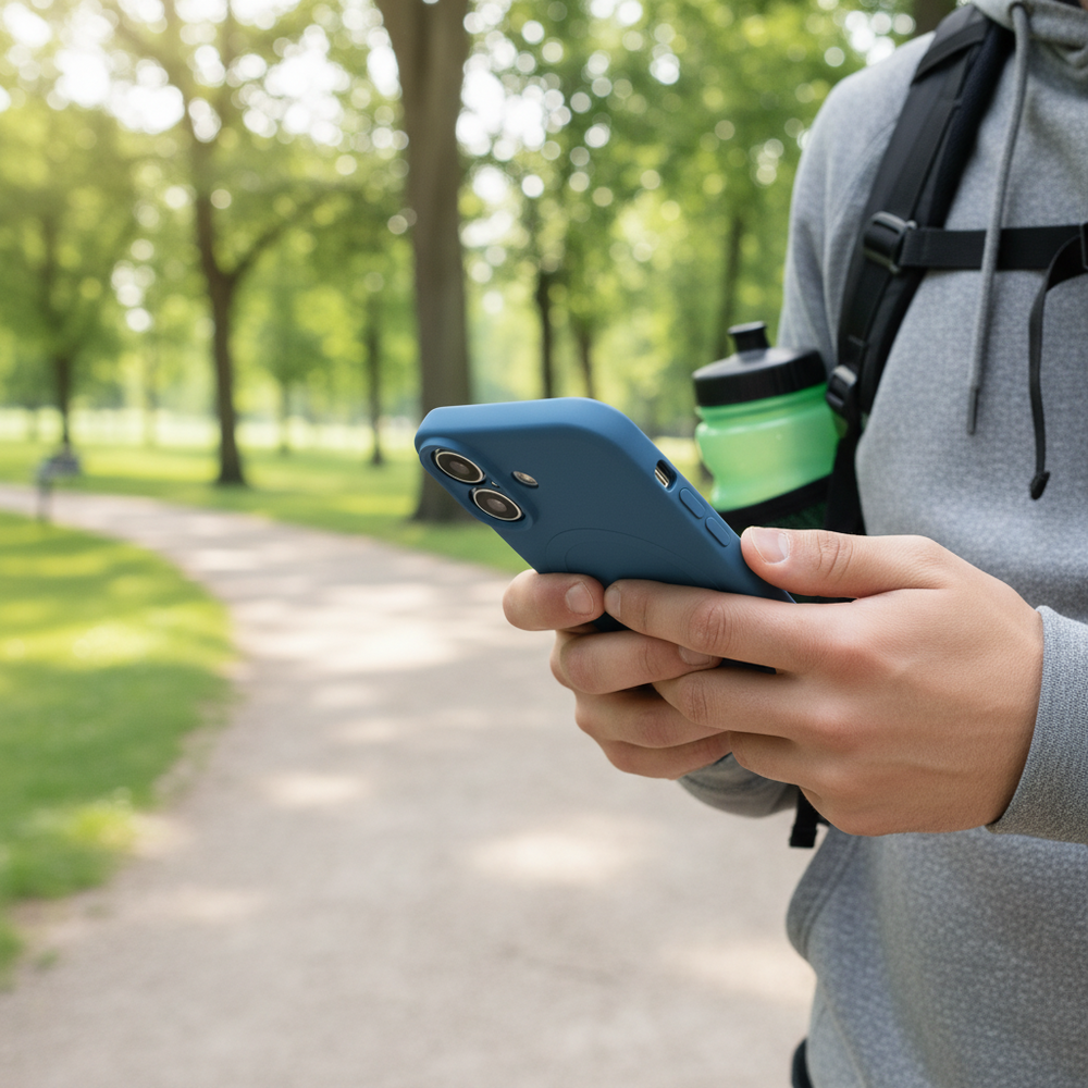 ShieldCase® ShieldCase iPhone 17 Siliconen MagSafe back cover (donkerblauw)