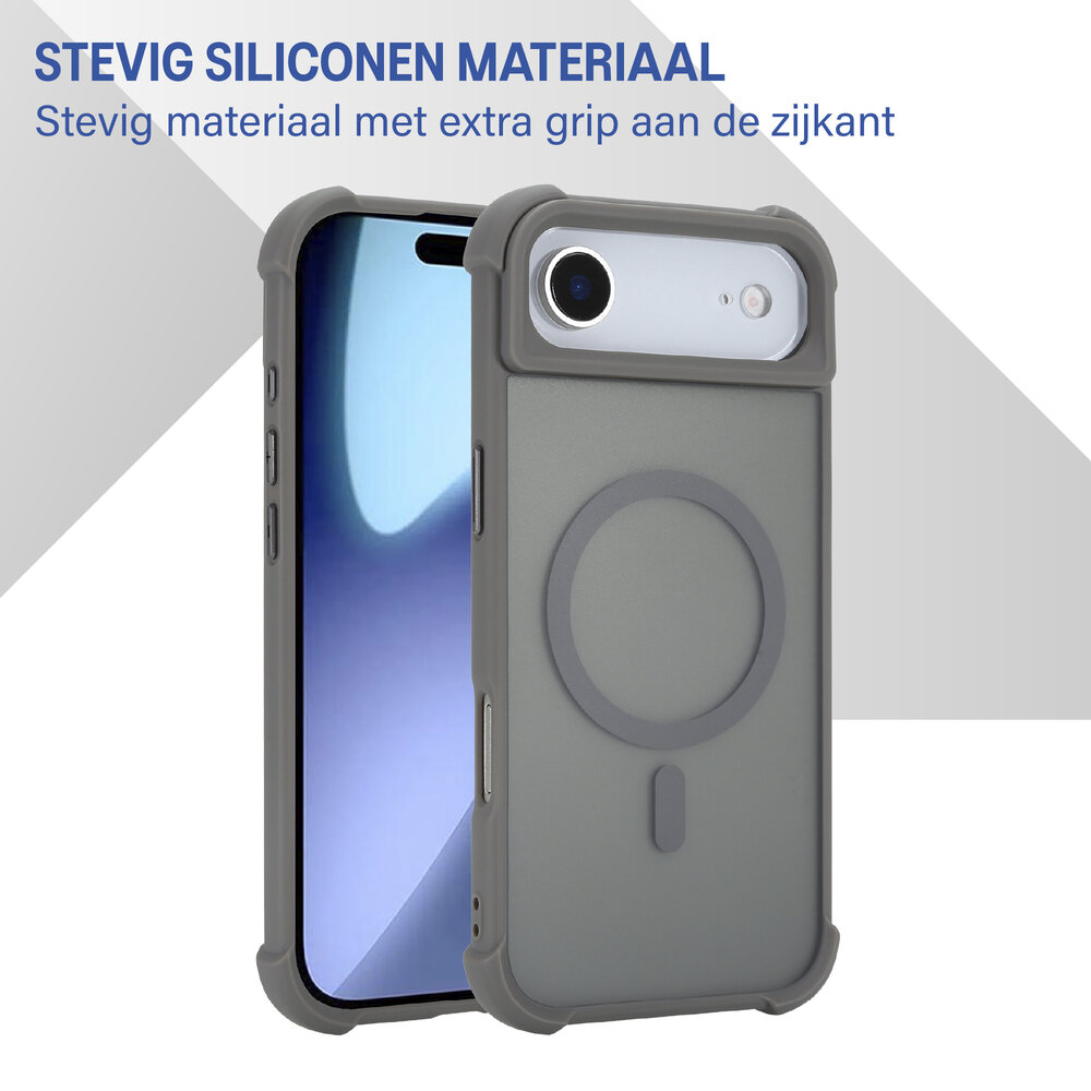 Coverzs Coverzs iPhone Air matte shock case met MagSafe (grijs)