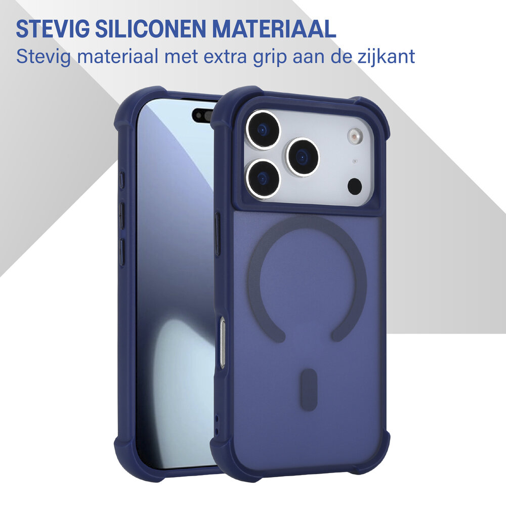 Coverzs Coverzs iPhone 17 Pro matte shock case (donkerblauw) Coverzs Coverzs iPhone 17 Pro matte shock case (donkerblauw)