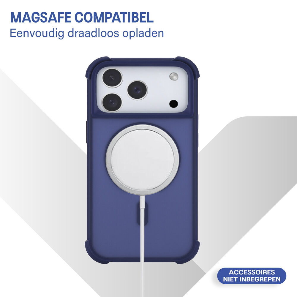 Coverzs Coverzs iPhone 17 Pro matte shock case (donkerblauw) Coverzs Coverzs iPhone 17 Pro matte shock case (donkerblauw)