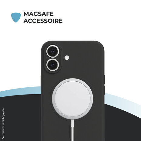 ShieldCase® ShieldCase iPhone 17 Siliconen MagSafe back cover (zwart)