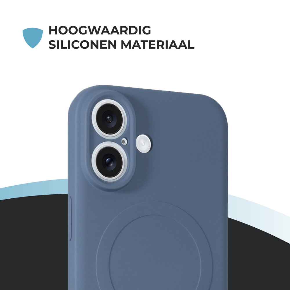 ShieldCase® ShieldCase iPhone 17 Siliconen MagSafe back cover (grijs)