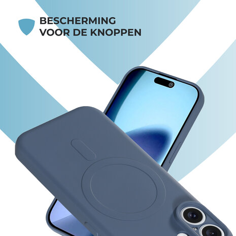 ShieldCase® ShieldCase iPhone 17 Siliconen MagSafe back cover (grijs)