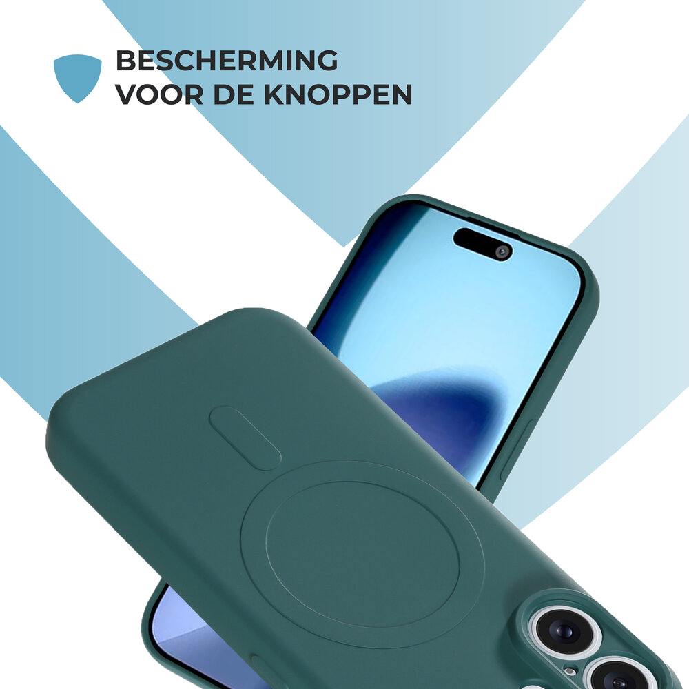 ShieldCase® ShieldCase iPhone 17 Siliconen MagSafe back cover (donkergroen)
