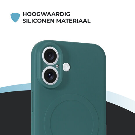 ShieldCase® ShieldCase iPhone 17 Siliconen MagSafe back cover (donkergroen)