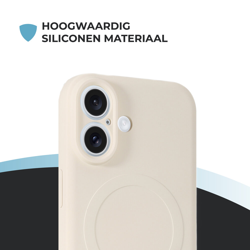 ShieldCase® ShieldCase iPhone 17 Siliconen MagSafe back cover (beige)