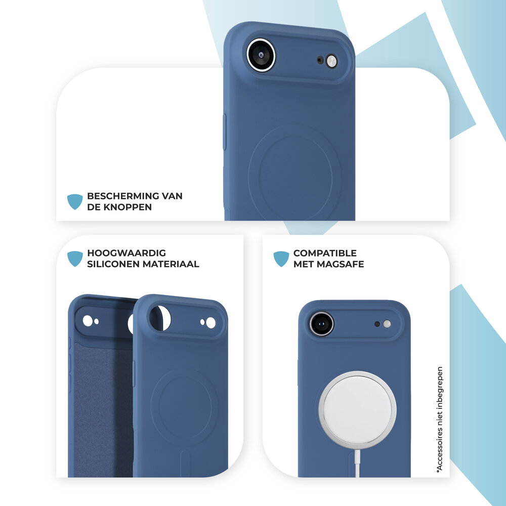 ShieldCase® ShieldCase iPhone Air Siliconen MagSafe back cover (donkerblauw)