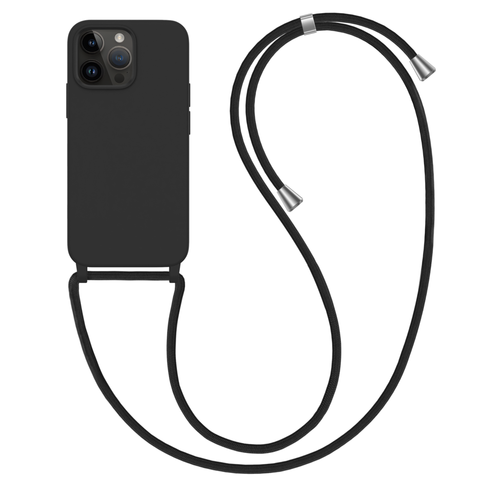 ShieldCase® ShieldCase iPhone 14 Pro hoesje met telefoonkoord (zwart) ShieldCase® ShieldCase iPhone 14 Pro hoesje met telefoonkoord (zwart)