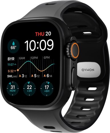 Nomad Nomad Apple Watch siliconen Tempo bandje (zwart)