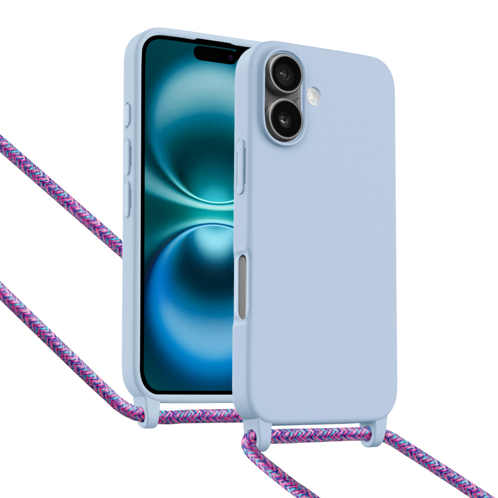 ShieldCase® ShieldCase iPhone 16 hoesje met telefoonkoord (paars) ShieldCase® ShieldCase iPhone 16 hoesje met telefoonkoord (paars)