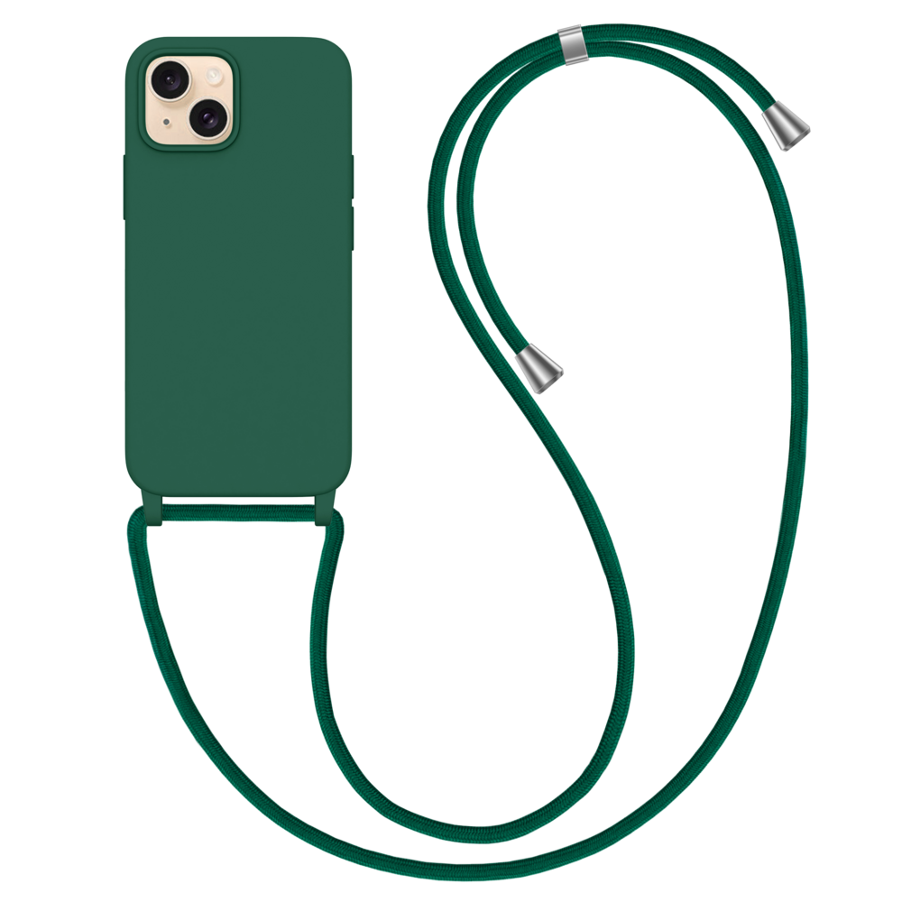 ShieldCase® ShieldCase iPhone 15 hoesje met telefoonkoord (donkergroen) ShieldCase® ShieldCase iPhone 15 hoesje met telefoonkoord (donkergroen)