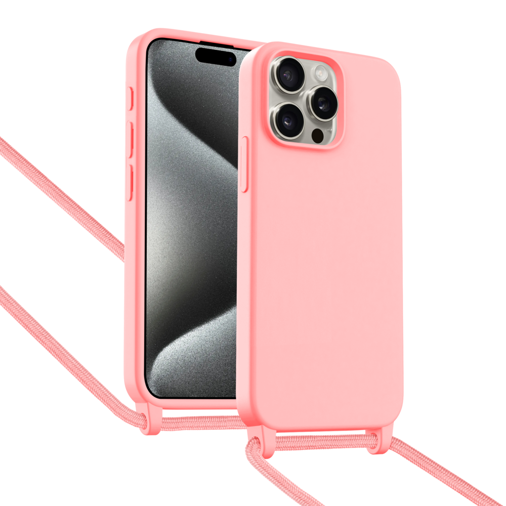 ShieldCase® ShieldCase iPhone 15 Pro hoesje met telefoonkoord (roze) ShieldCase® ShieldCase iPhone 15 Pro hoesje met telefoonkoord (roze)