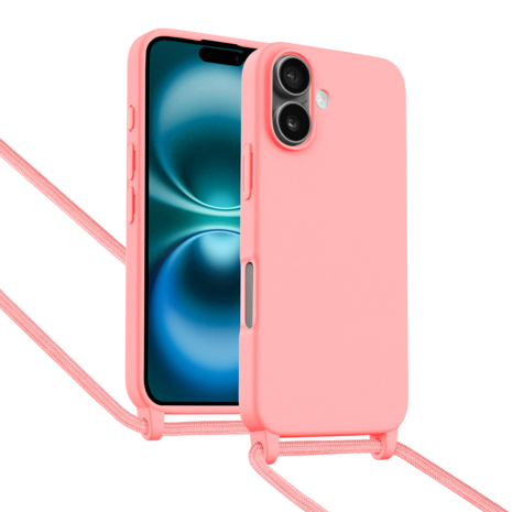 ShieldCase® ShieldCase iPhone 16 hoesje met telefoonkoord (roze) ShieldCase® ShieldCase iPhone 16 hoesje met telefoonkoord (roze)