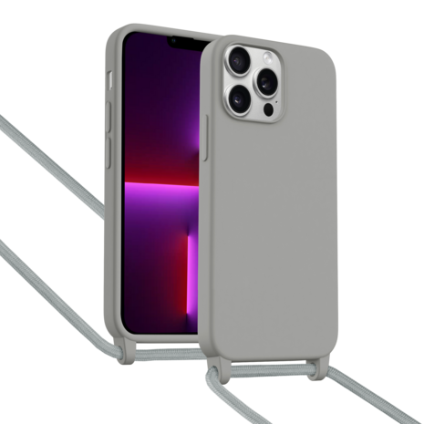 ShieldCase® ShieldCase iPhone 13 Pro hoesje met telefoonkoord (grijs) ShieldCase® ShieldCase iPhone 13 Pro hoesje met telefoonkoord (grijs)