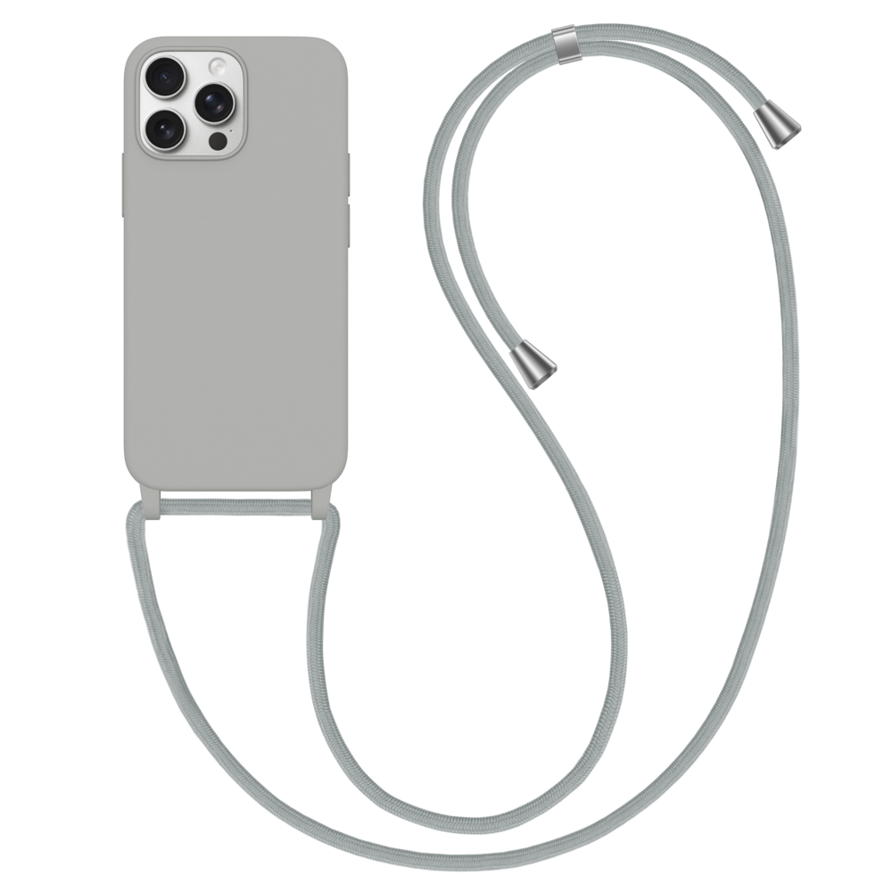 ShieldCase® ShieldCase iPhone 13 Pro hoesje met telefoonkoord (grijs) ShieldCase® ShieldCase iPhone 13 Pro hoesje met telefoonkoord (grijs)