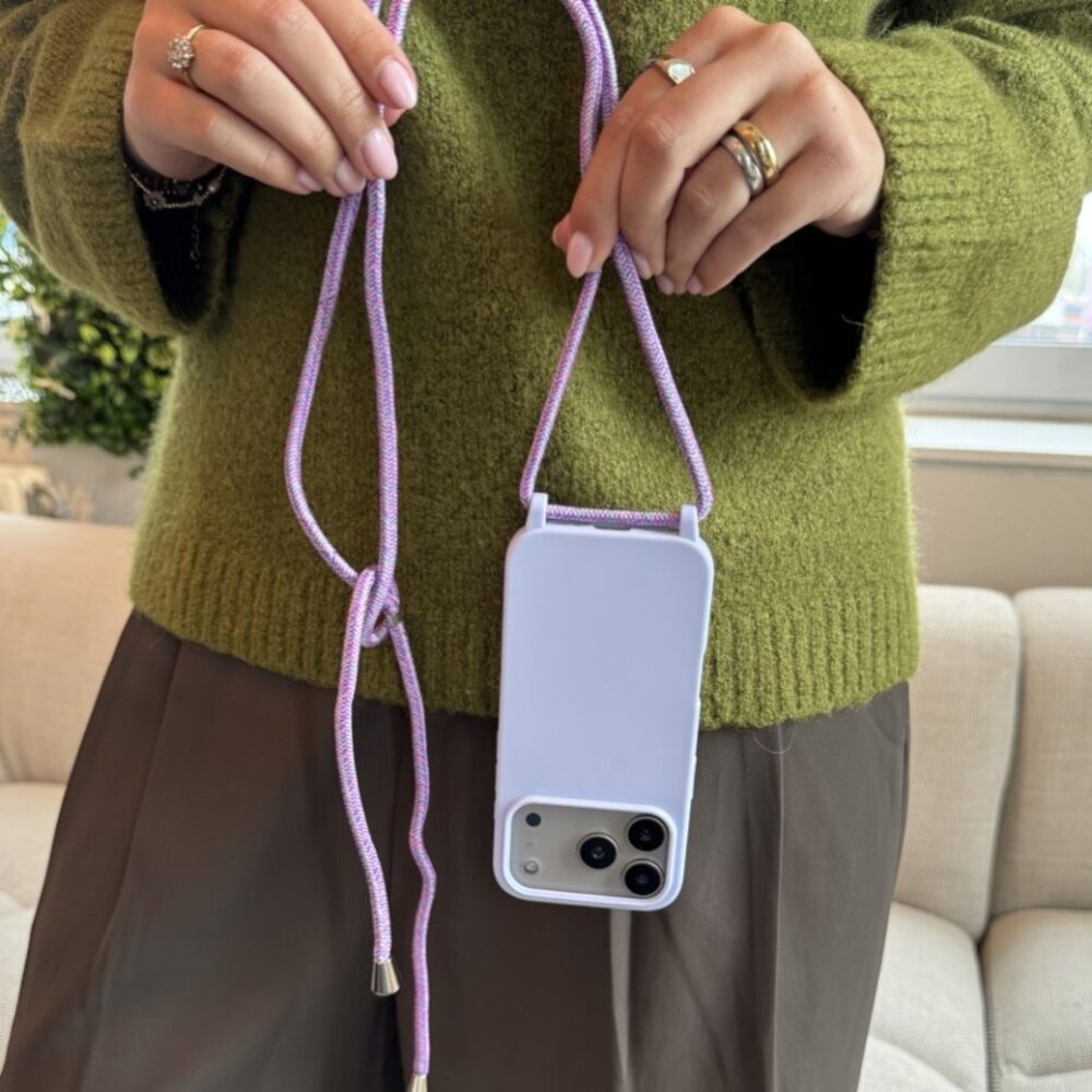 ShieldCase® ShieldCase iPhone 13 hoesje met telefoonkoord (paars) ShieldCase® ShieldCase iPhone 13 hoesje met telefoonkoord (paars)