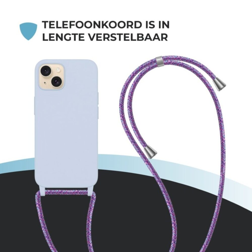 ShieldCase® ShieldCase iPhone 14 hoesje met telefoonkoord (paars) ShieldCase® ShieldCase iPhone 14 hoesje met telefoonkoord (paars)