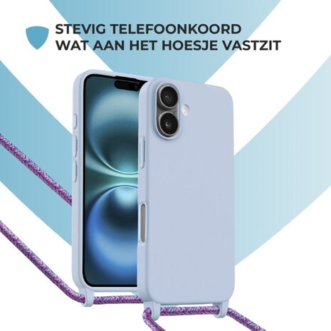 ShieldCase® ShieldCase iPhone 16 hoesje met telefoonkoord (paars) ShieldCase® ShieldCase iPhone 16 hoesje met telefoonkoord (paars)