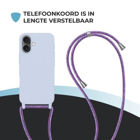ShieldCase® ShieldCase iPhone 17 hoesje met telefoonkoord (paars) ShieldCase® ShieldCase iPhone 17 hoesje met telefoonkoord (paars)