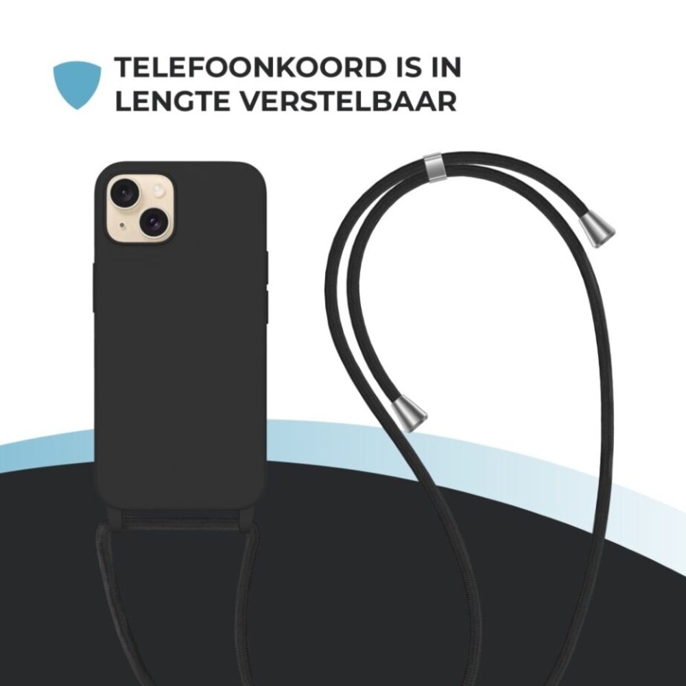 ShieldCase® ShieldCase iPhone 13 hoesje met telefoonkoord (zwart) ShieldCase® ShieldCase iPhone 13 hoesje met telefoonkoord (zwart)