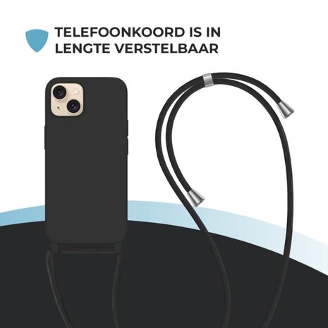 ShieldCase® ShieldCase iPhone 14 hoesje met telefoonkoord (zwart) ShieldCase® ShieldCase iPhone 14 hoesje met telefoonkoord (zwart)