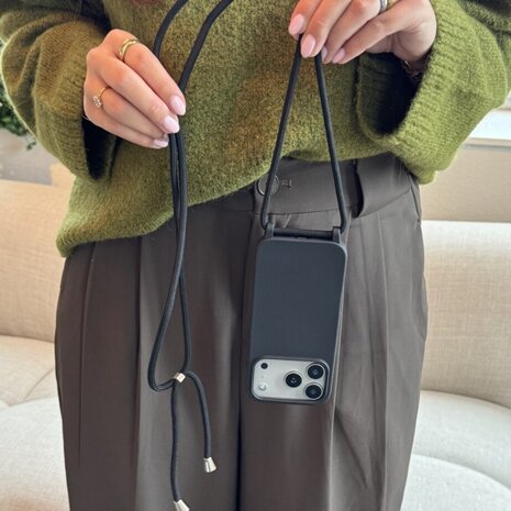 ShieldCase® ShieldCase iPhone 14 Pro Max hoesje met telefoonkoord (zwart) ShieldCase® ShieldCase iPhone 14 Pro Max hoesje met telefoonkoord (zwart)