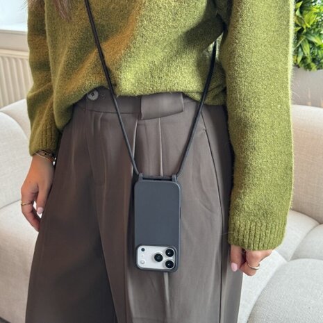 ShieldCase® ShieldCase iPhone 15 Pro Max hoesje met telefoonkoord (zwart) ShieldCase® ShieldCase iPhone 15 Pro Max hoesje met telefoonkoord (zwart)