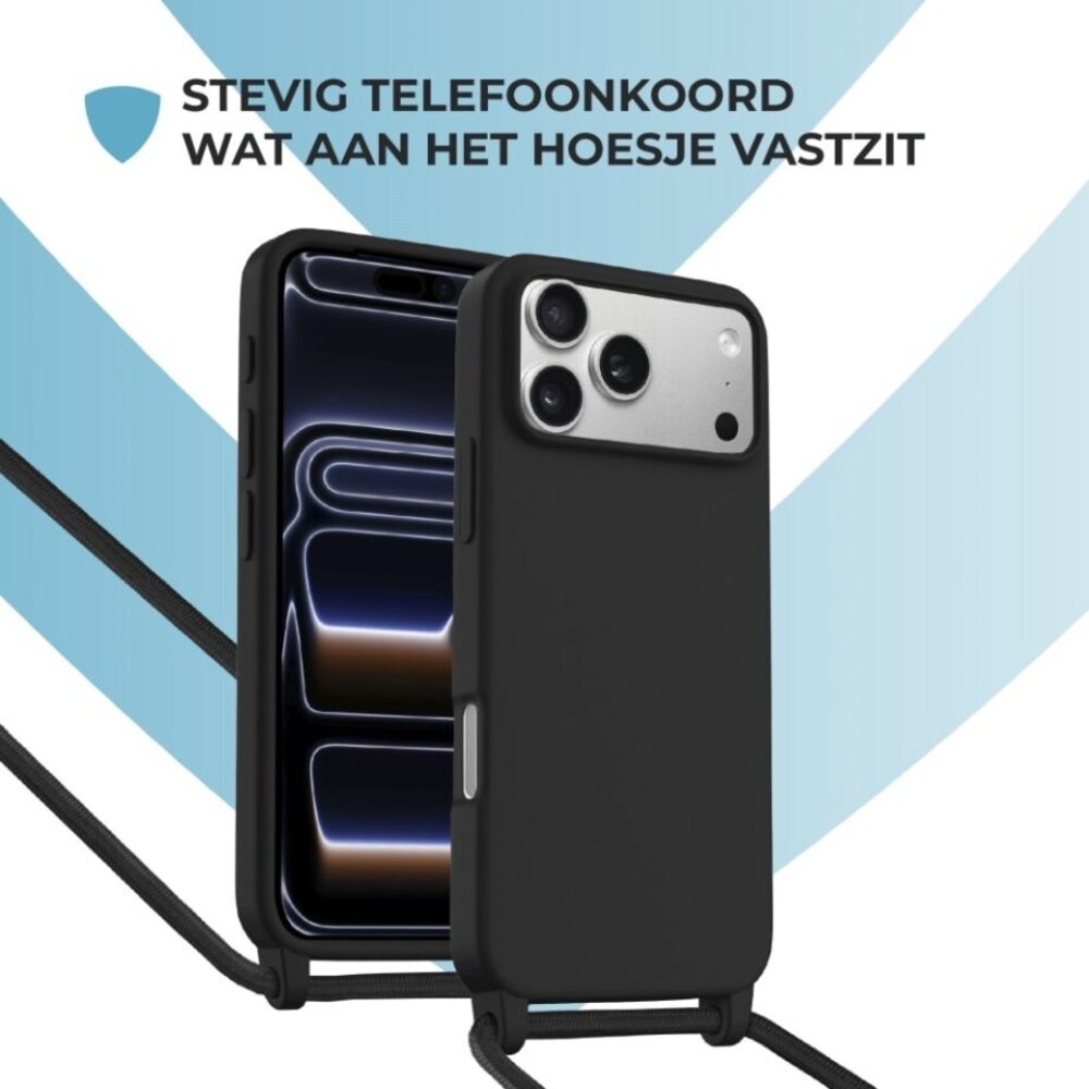 ShieldCase® ShieldCase iPhone 17 Pro hoesje met telefoonkoord (zwart) ShieldCase® ShieldCase iPhone 17 Pro hoesje met telefoonkoord (zwart)