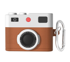 Coverzs AirPods Pro / Pro 2 siliconen hoesje 'Camera' (bruin)